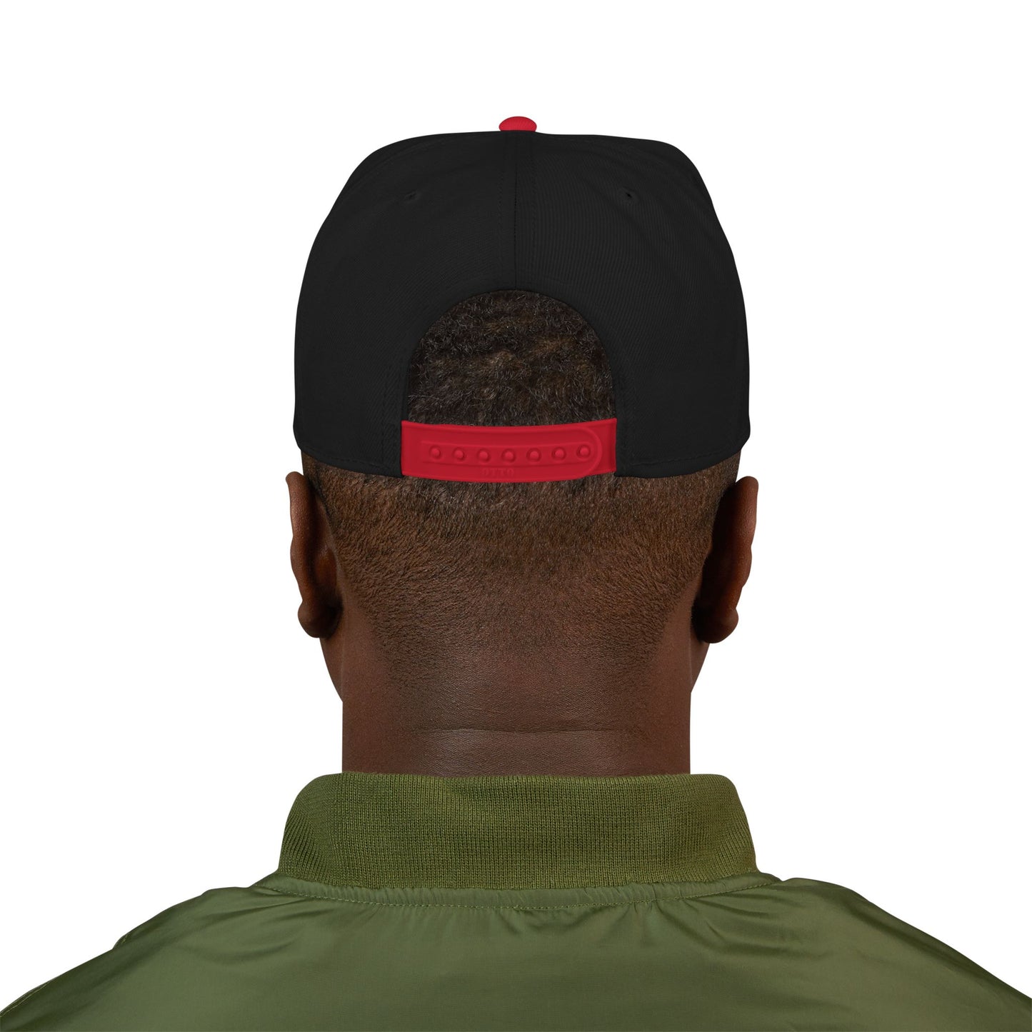 Nightfall Texas Snapback Hat — Black & Cyan Split Brim with Distressed Script