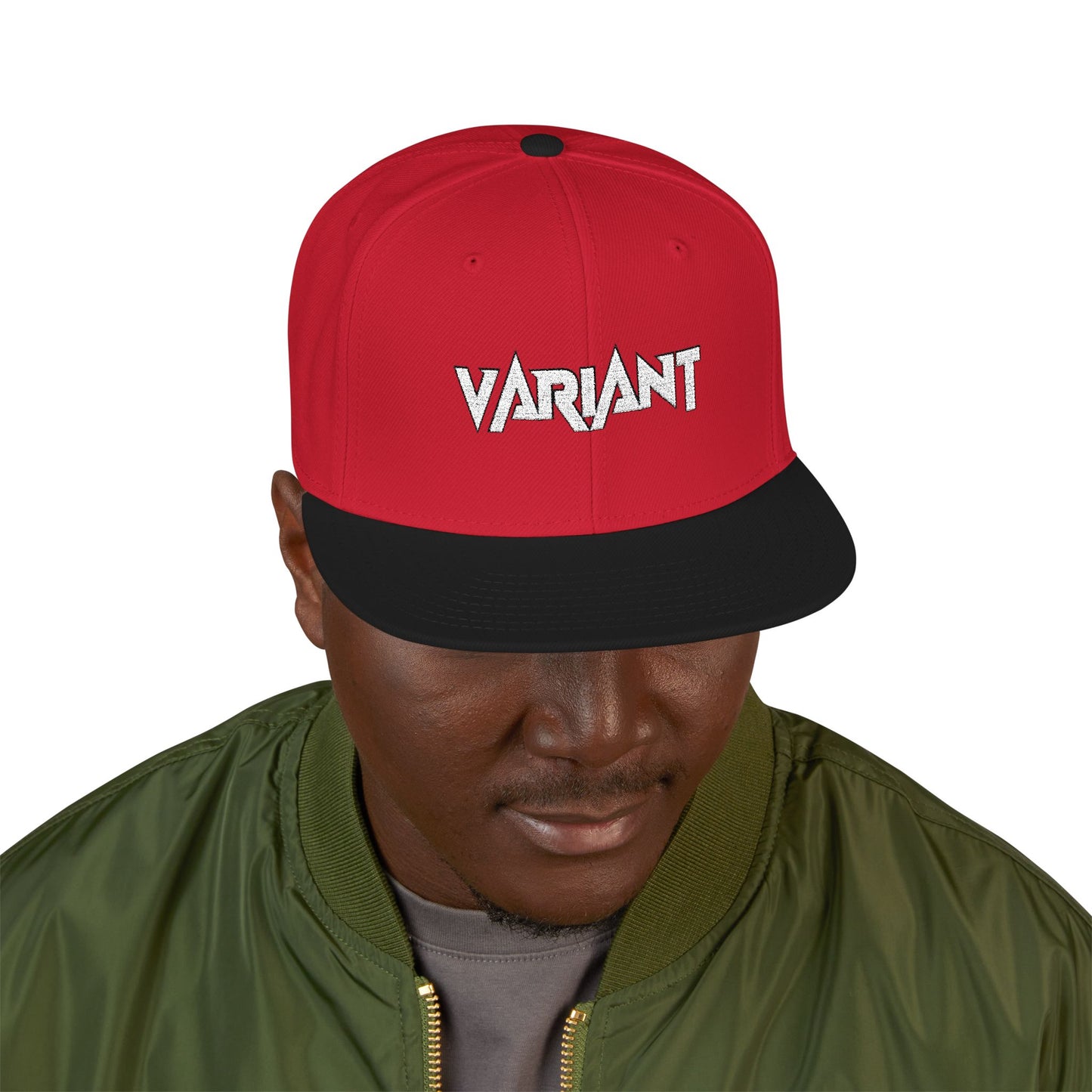 Variant Snapback Hat — Two-Tone Embroidered "WANT" Streetwear Cap