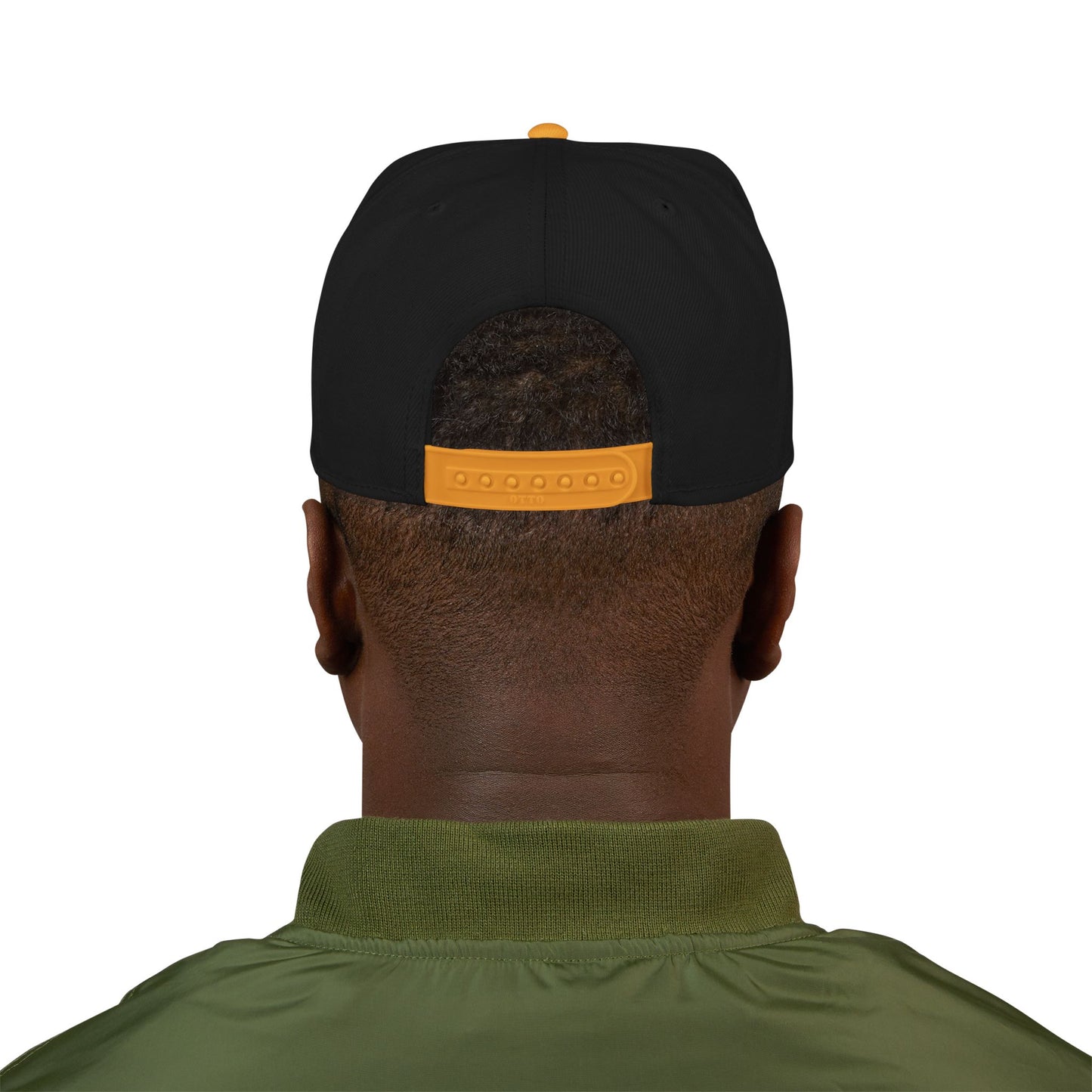 Nightfall Texas Snapback Hat — Black & Cyan Split Brim with Distressed Script