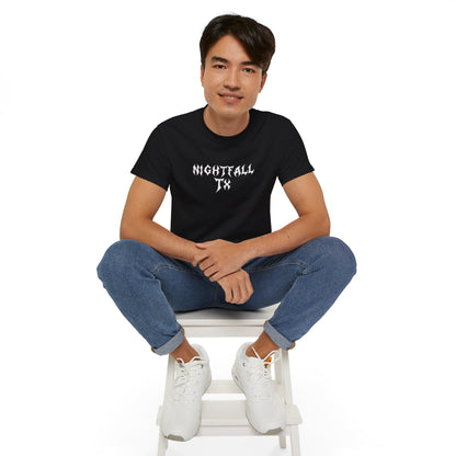 Nightfall TX Graphic T-Shirt — "Silent During the Day, Active at Night" Gothic Skull Tee