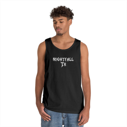 Nightfall TX Graphic Tank — 'Silent Active By Night' Skull Band Tank Top