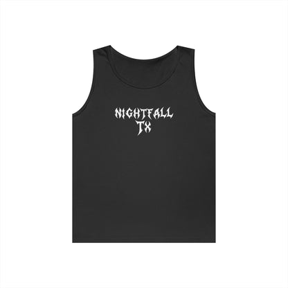 Nightfall TX Graphic Tank — 'Silent Active By Night' Skull Band Tank Top