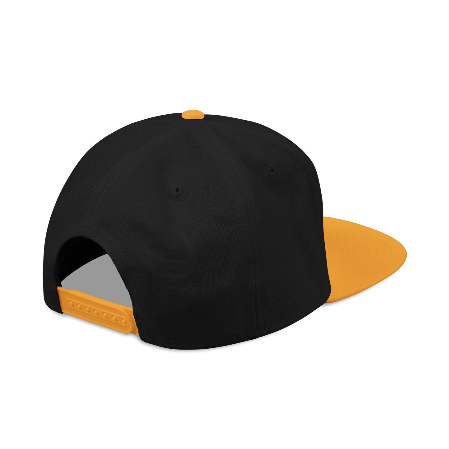 Nightfall Texas Snapback Hat — Black & Cyan Split Brim with Distressed Script