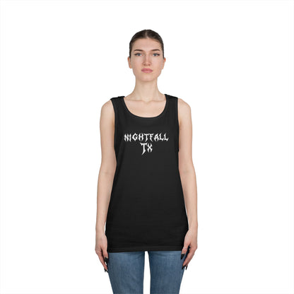 Nightfall TX Graphic Tank — 'Silent Active By Night' Skull Band Tank Top